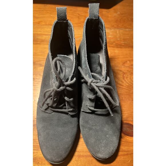 Vionic Andi Gray Suede Lace Up Ankle Booties Size 7.5 - Picture 7 of 13